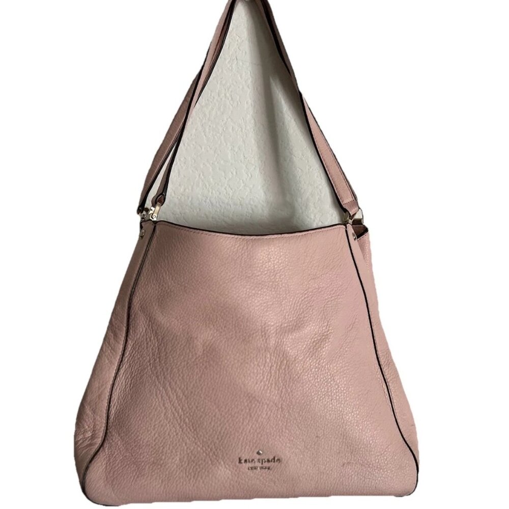 Kate Spade Pale Pink Blush Pebble Leather Satchel Handbag - Pre-Owned